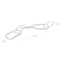 27" Clear Acrylic Plastic Chain Oval Link Sculpture